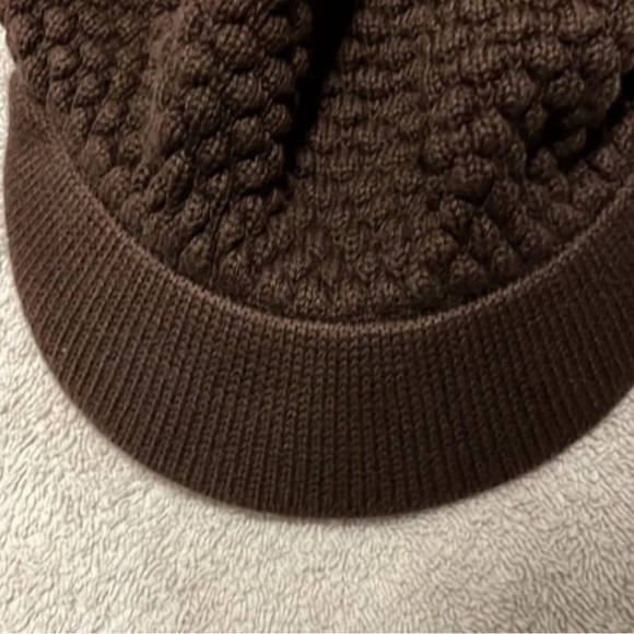 BLUE & Brown Cotton Rasta Slouchy  Long Knot Beanie Visor. - Picture 8 of 8